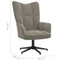 Relaxsessel mit hellgrauem Samthocker von , Sessel - Ref: Foro24-328106, Preis: 166,17 €, Rabatt: %