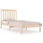 Solid pine wood bed frame 75x190 cm by , Beds and slatted bases - Ref: Foro24-3103803, Price: 84,74 €, Discount: %