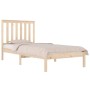 Solid pine wood bed frame 75x190 cm by , Beds and slatted bases - Ref: Foro24-3103803, Price: 84,74 €, Discount: %