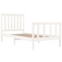 Estructura de cama madera maciza de pino blanco 75x190 cm de , Camas y somieres - Ref: Foro24-3103869, Precio: 112,26 €, Desc...