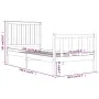 Massives Bettgestell aus weißem Kiefernholz, 75 x 190 cm von , Betten und Lattenroste - Ref: Foro24-3103869, Preis: 110,72 €,...