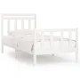 Estructura de cama madera maciza de pino blanco 100x200 cm de , Camas y somieres - Ref: Foro24-3107019, Precio: 131,37 €, Des...