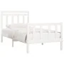 Estructura de cama madera maciza de pino blanco 100x200 cm de , Camas y somieres - Ref: Foro24-3107019, Precio: 131,37 €, Des...