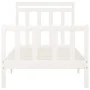 Estructura de cama madera maciza de pino blanco 100x200 cm de , Camas y somieres - Ref: Foro24-3107019, Precio: 131,37 €, Des...