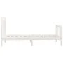 Estructura de cama madera maciza de pino blanco 100x200 cm de , Camas y somieres - Ref: Foro24-3107019, Precio: 131,37 €, Des...