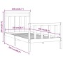 Massives Bettgestell aus weißem Kiefernholz, 100 x 200 cm von , Betten und Lattenroste - Ref: Foro24-3107019, Preis: 133,44 €...