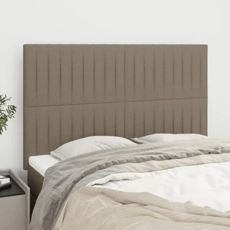 Headboards 4 units taupe gray fabric 72x5x78/88 cm by , Headboards and footboards - Ref: Foro24-3116572, Price: 108,22 €, Dis...