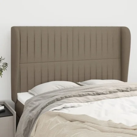 Headboard with ears in taupe gray fabric 147x23x118/128 cm by , Headboards and footboards - Ref: Foro24-3118196, Price: 123,0...