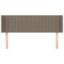 Kopfteil aus taupegrauem Stoff, 147 x 16 x 78/88 cm von , Kopf- und Fußteile - Ref: Foro24-3119008, Preis: 71,77 €, Rabatt: %
