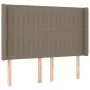 Headboard with ears in taupe gray fabric 147x16x118/128 cm by , Headboards and footboards - Ref: Foro24-3119820, Price: 120,0...