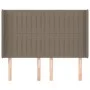 Headboard with ears in taupe gray fabric 147x16x118/128 cm by , Headboards and footboards - Ref: Foro24-3119820, Price: 120,0...
