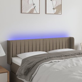 Kopfteil mit LED aus taupegrauem Stoff 147x16x78/88 cm von , Kopf- und Fußteile - Ref: Foro24-3123476, Preis: 76,39 €, Rabatt: %