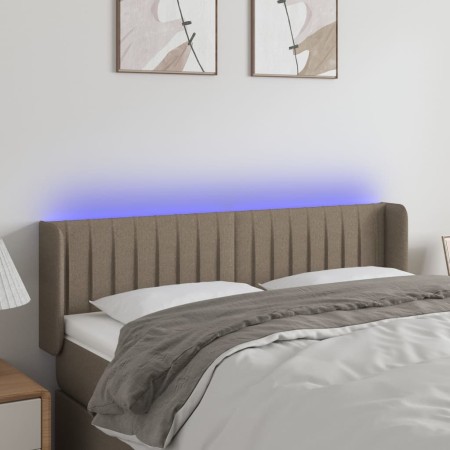 Headboard with LED in taupe gray fabric 147x16x78/88 cm by , Headboards and footboards - Ref: Foro24-3123476, Price: 76,29 €,...