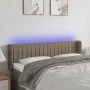 Headboard with LED in taupe gray fabric 147x16x78/88 cm by , Headboards and footboards - Ref: Foro24-3123476, Price: 73,81 €,...