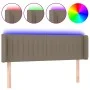 Headboard with LED in taupe gray fabric 147x16x78/88 cm by , Headboards and footboards - Ref: Foro24-3123476, Price: 73,81 €,...