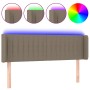 Kopfteil mit LED aus taupegrauem Stoff 147x16x78/88 cm von , Kopf- und Fußteile - Ref: Foro24-3123476, Preis: 76,39 €, Rabatt: %