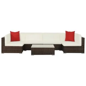 7-piece garden furniture set and brown synthetic rattan cushions by vidaXL, Garden sets - Ref: Foro24-44600, Price: 568,45 €,...
