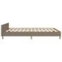 Bed frame with headboard in taupe gray fabric 140x200 cm by , Beds and slatted bases - Ref: Foro24-3125223, Price: 216,37 €, ...
