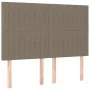Bed frame with headboard in taupe gray fabric 140x200 cm by , Beds and slatted bases - Ref: Foro24-3125223, Price: 216,37 €, ...