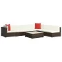 7-teiliges Gartenmöbel-Set und braune synthetische Rattankissen von vidaXL, Gartensets - Ref: Foro24-44600, Preis: 568,55 €, ...