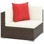 7-teiliges Gartenmöbel-Set und braune synthetische Rattankissen von vidaXL, Gartensets - Ref: Foro24-44600, Preis: 568,55 €, ...