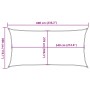 Toldo de vela crema HDPE 160 g/m² 3x6 m