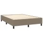 Box spring bed with taupe gray fabric mattress 140x200 cm by , Beds and slatted bases - Ref: Foro24-3141941, Price: 528,00 €,...