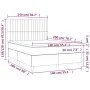 Box spring bed with taupe gray fabric mattress 140x200 cm by , Beds and slatted bases - Ref: Foro24-3141941, Price: 528,00 €,...
