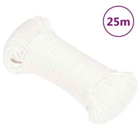 Intense white 3 mm 25 m polypropylene boat rope by , Ropes and metal cords - Ref: Foro24-152534, Price: 9,74 €, Discount: %