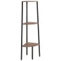 3-stöckiges Eckregal dunkelbraun schwarz 45,5x31,5x120 cm von , Bücherregale und Regale - Ref: Foro24-336389, Preis: 53,62 €,...