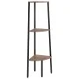Corner shelf 3 levels dark brown black 45.5x31.5x120 cm by , Bookcases and shelves - Ref: Foro24-336389, Price: 55,73 €, Disc...