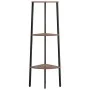 Corner shelf 3 levels dark brown black 45.5x31.5x120 cm by , Bookcases and shelves - Ref: Foro24-336389, Price: 55,73 €, Disc...