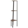 3-stöckiges Eckregal dunkelbraun schwarz 45,5x31,5x120 cm von , Bücherregale und Regale - Ref: Foro24-336389, Preis: 53,62 €,...