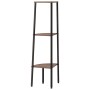 3-stöckiges Eckregal dunkelbraun schwarz 45,5x31,5x120 cm von , Bücherregale und Regale - Ref: Foro24-336389, Preis: 53,62 €,...