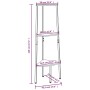 3-stöckiges Eckregal dunkelbraun schwarz 45,5x31,5x120 cm von , Bücherregale und Regale - Ref: Foro24-336389, Preis: 53,62 €,...