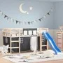 Schwarz-weiße Polyestervorhänge für Hochbetten von , Zubehör für Betten und Lattenroste - Ref: Foro24-835913, Preis: 27,95 €,...