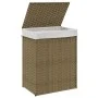 Laundry hamper with synthetic rattan lid 46x33x60 cm by , Laundry baskets - Ref: Foro24-372029, Price: 55,94 €, Discount: %