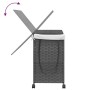 Grauer Rattan-Wäschekorb mit Rädern 60x35x60,5 cm von , Wäschekörbe - Ref: Foro24-372041, Preis: 71,77 €, Rabatt: %