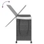 Gray rattan laundry basket with wheels 60x35x60.5 cm by , Laundry baskets - Ref: Foro24-372041, Price: 73,28 €, Discount: %