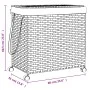 Gray rattan laundry basket with wheels 60x35x60.5 cm by , Laundry baskets - Ref: Foro24-372041, Price: 73,28 €, Discount: %