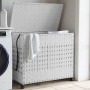 Schmutzwäschekorb mit Rädern Rattan weiß 66x35x60 cm von , Wäschekörbe - Ref: Foro24-372048, Preis: 82,53 €, Rabatt: %