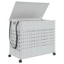 Schmutzwäschekorb mit Rädern Rattan weiß 66x35x60 cm von , Wäschekörbe - Ref: Foro24-372048, Preis: 82,53 €, Rabatt: %