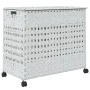 Schmutzwäschekorb mit Rädern Rattan weiß 66x35x60 cm von , Wäschekörbe - Ref: Foro24-372048, Preis: 82,26 €, Rabatt: %