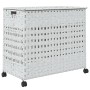 Schmutzwäschekorb mit Rädern Rattan weiß 66x35x60 cm von , Wäschekörbe - Ref: Foro24-372048, Preis: 82,53 €, Rabatt: %