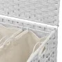 Schmutzwäschekorb mit Rädern Rattan weiß 66x35x60 cm von , Wäschekörbe - Ref: Foro24-372048, Preis: 82,26 €, Rabatt: %