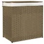 Laundry basket with 2 sections made of synthetic rattan 53x35x57 cm by , Laundry baskets - Ref: Foro24-372034, Price: 45,05 €...