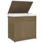 Laundry basket with 2 sections made of synthetic rattan 53x35x57 cm by , Laundry baskets - Ref: Foro24-372034, Price: 45,05 €...