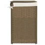Laundry basket with 2 sections made of synthetic rattan 53x35x57 cm by , Laundry baskets - Ref: Foro24-372034, Price: 45,05 €...