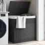 Laundry basket 2 sections synthetic rattan gray 53x35x57cm by , Laundry baskets - Ref: Foro24-372036, Price: 66,47 €, Discoun...