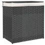 Cesto de ropa sucia 2 secciones ratán sintético gris 53x35x57cm de , Cestas para ropa - Ref: Foro24-372036, Precio: 67,74 €, ...